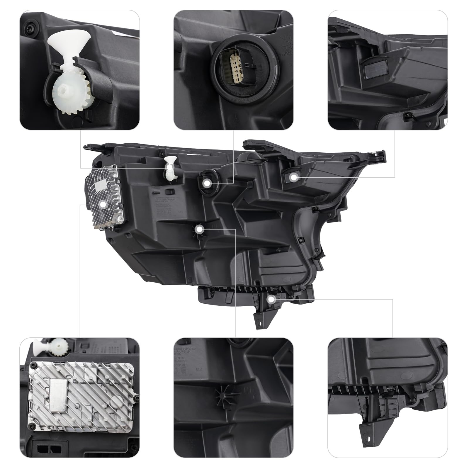 2022-2023 GMC Terrain LED Headlight Left Driver Side Black Housing Clear Lens