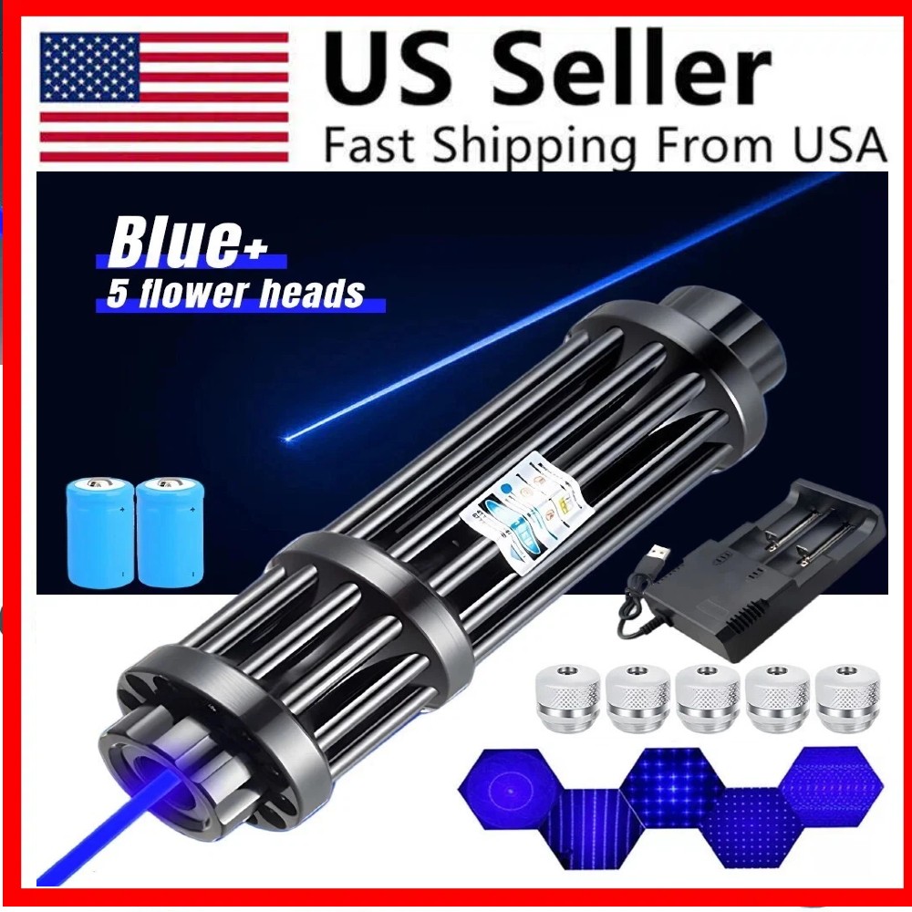 NEW 450nm Blue Laser Pointer Pen Visible Beam Light Zoom Focus Lazer US