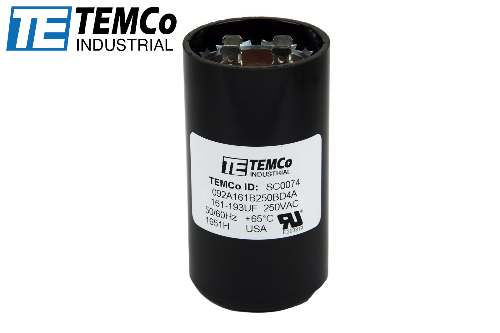 TEMCo 161-193 uf/MFD 220-250 VAC volts Round Start Capacitor 50/60 Hz -Lot-1