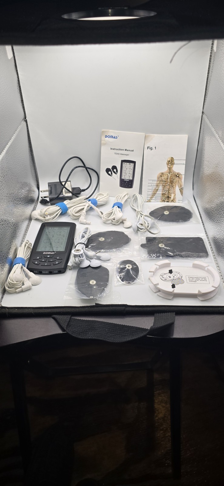 DOMAS TENS Unit Handheld with Electrodes and Accessories Physical Medicine