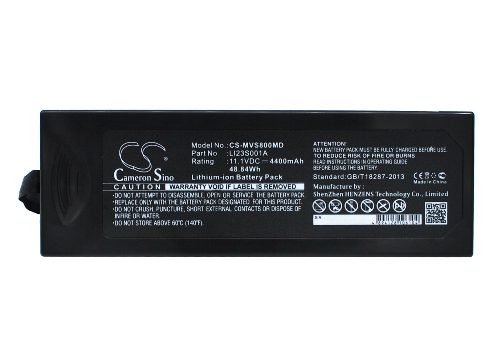 4400mAh Battery for Mindray PM7000,PM8000,VS800,VS-800,WATO EX20 P/N:LI23S001A