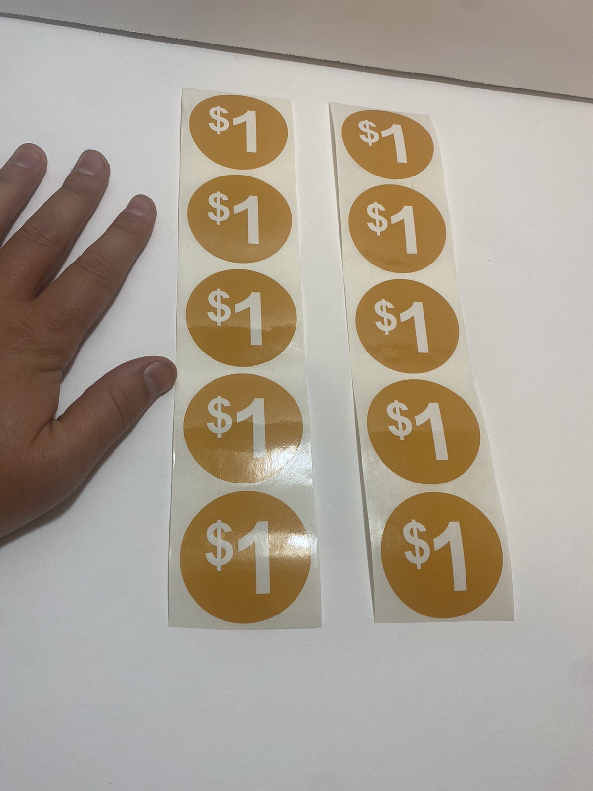 10 Count Round 2” Inch $1.00 VENDING LABEL PRICE STICKERS – Free Shipping