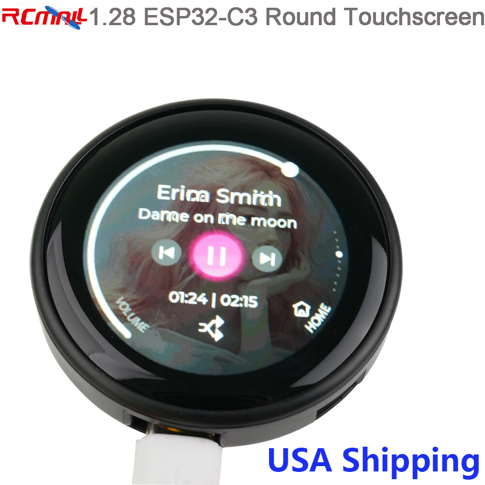 1.28 inch ESP32-C3 Round IPS Display TFT LCD Module Capacitive Touchscreen USA