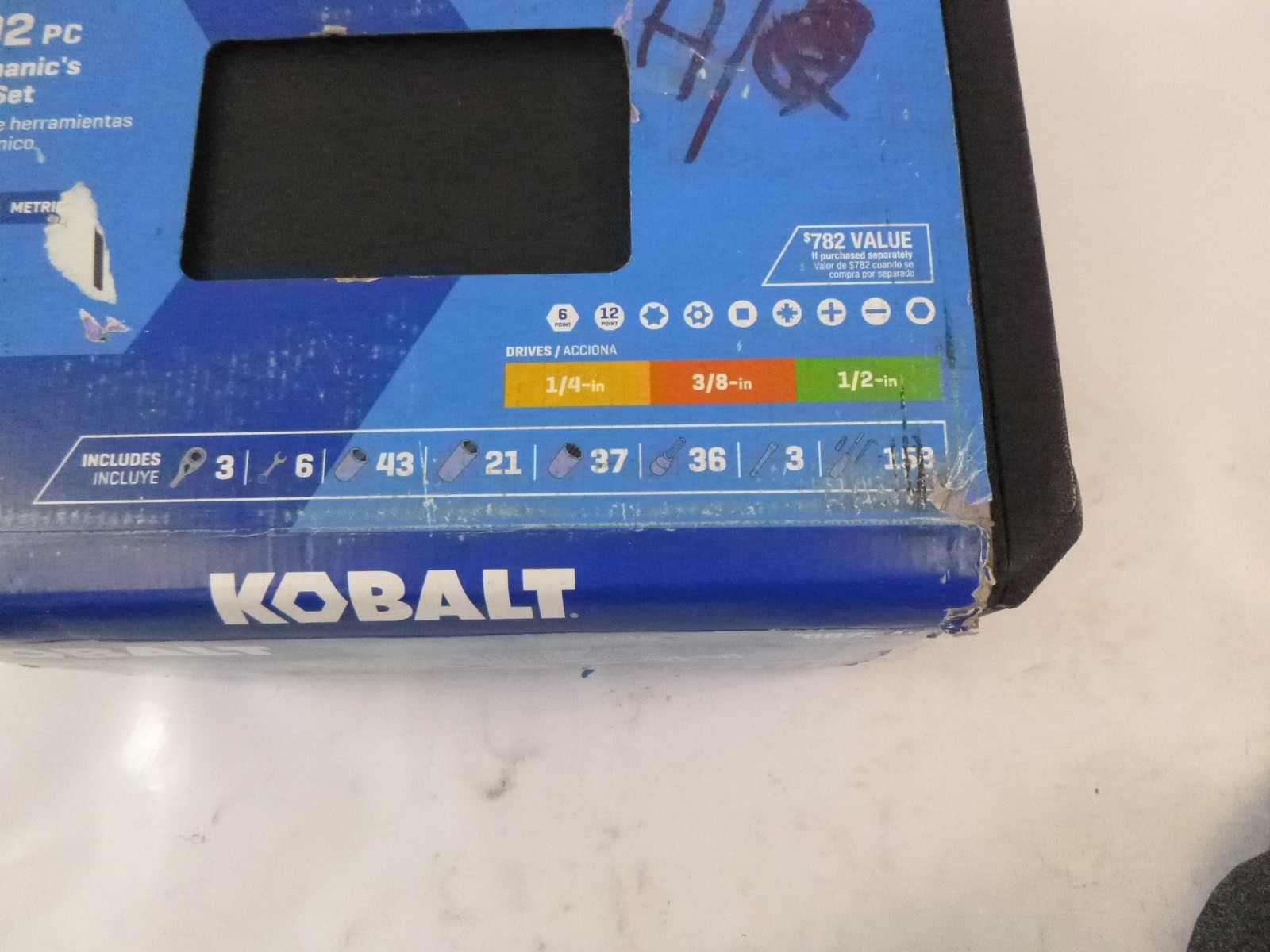 Kobalt 302 Piece Metric/Standard (SAE) Mechanics Tool Set W/ Hard Case 6872458