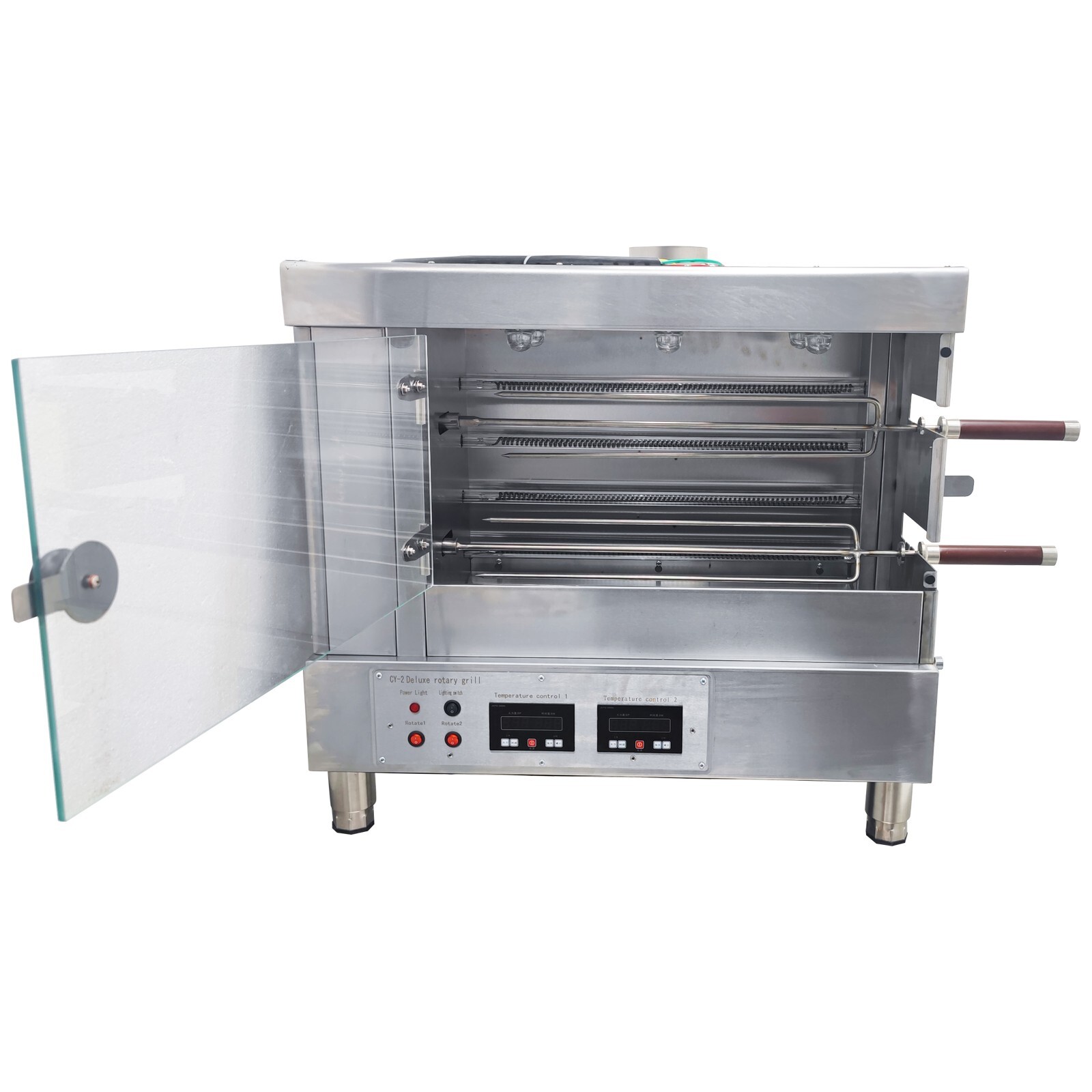 NEW 2 Roll Rotisserie Machine 122-572°F Electric Chicken Rotisserie Machine 220V