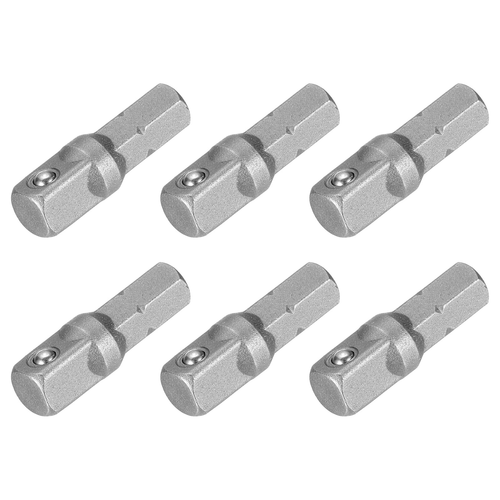 6pcs Impact Socket Adapter 1/4″ Square Drive 1/4″ Shank 1″ Long Extension Bit