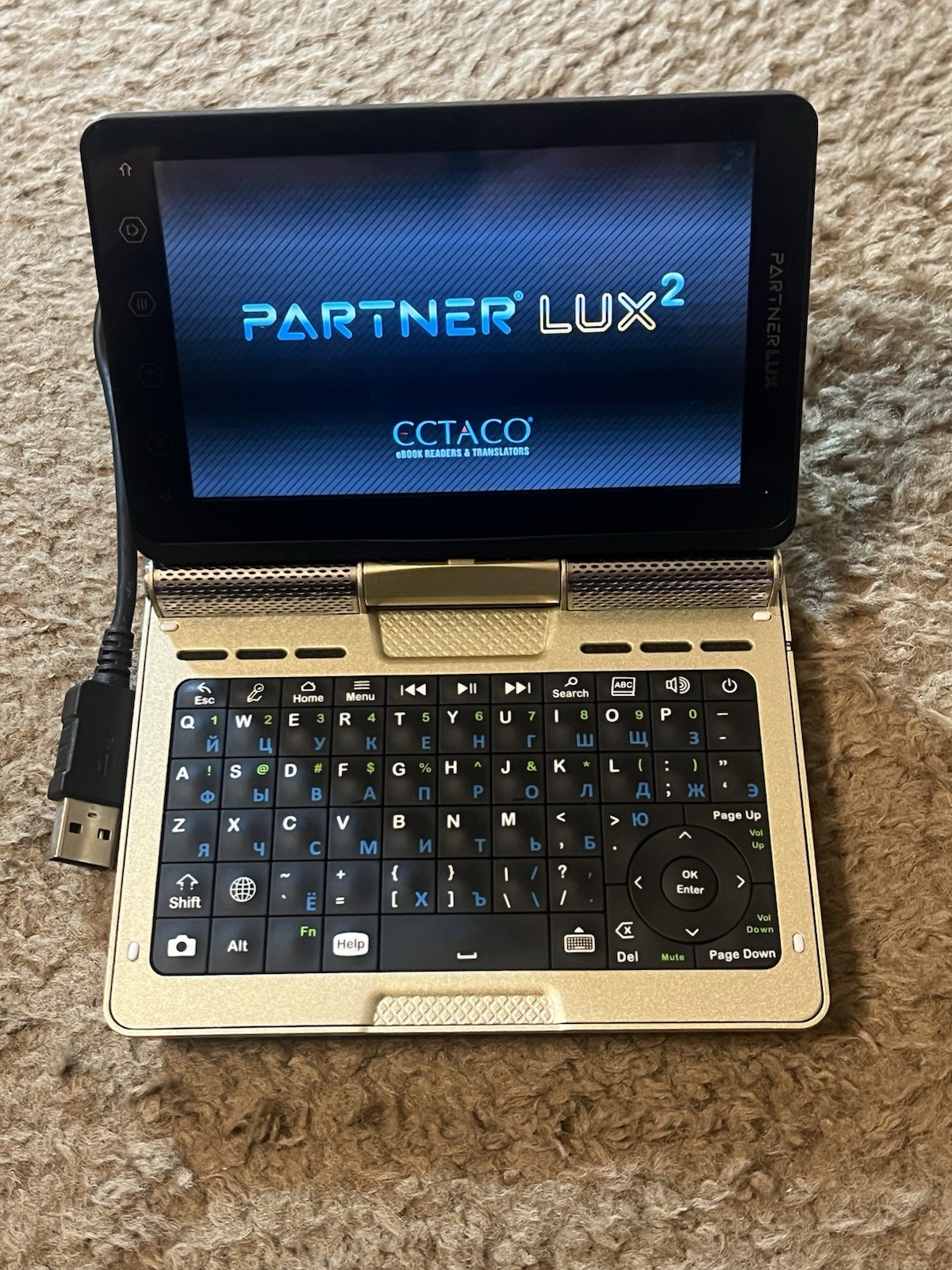 Ectaco Partner Lux 2 English Russian Learning Android, Fully Tested EN-RU, VGC