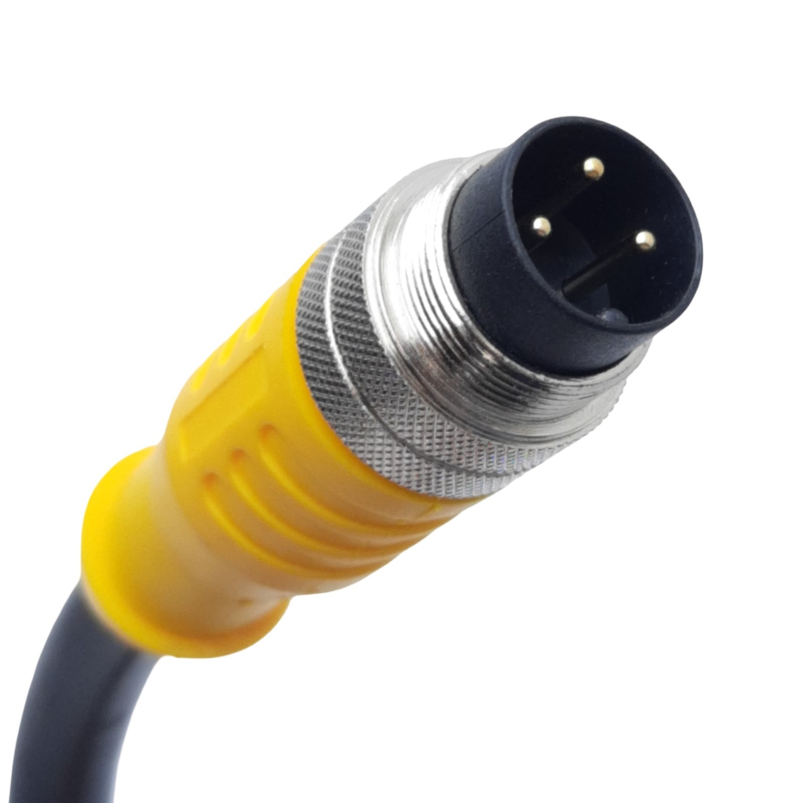 Turck BSM 34-198 U10778 PowerFast Cordset 3-Pin M16 Male 600V AC/DC 15A, 0.5m