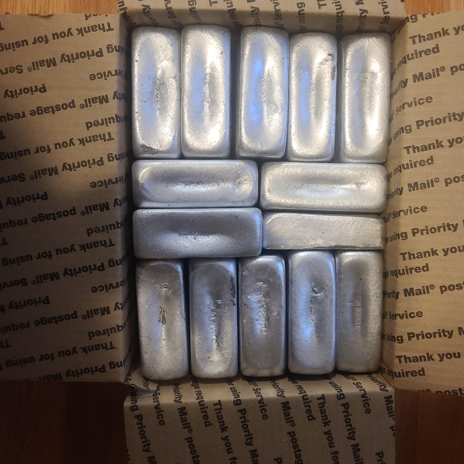 Aluminum Ingot Bars/For Casting/35 Pounds/Hand Melted & Poured/Free Shipping