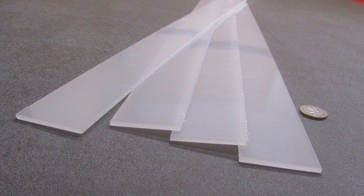 Polypropylene Bar 1/8″ Thick x 2.00″ Wide x 48″ Long, 4 pcs, 16 feet