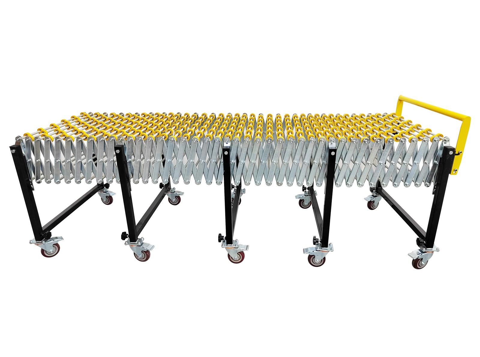 Folding Conveyor 5.1-19.66ft Length Unpowered Roller Conveyors 23.6″ Width