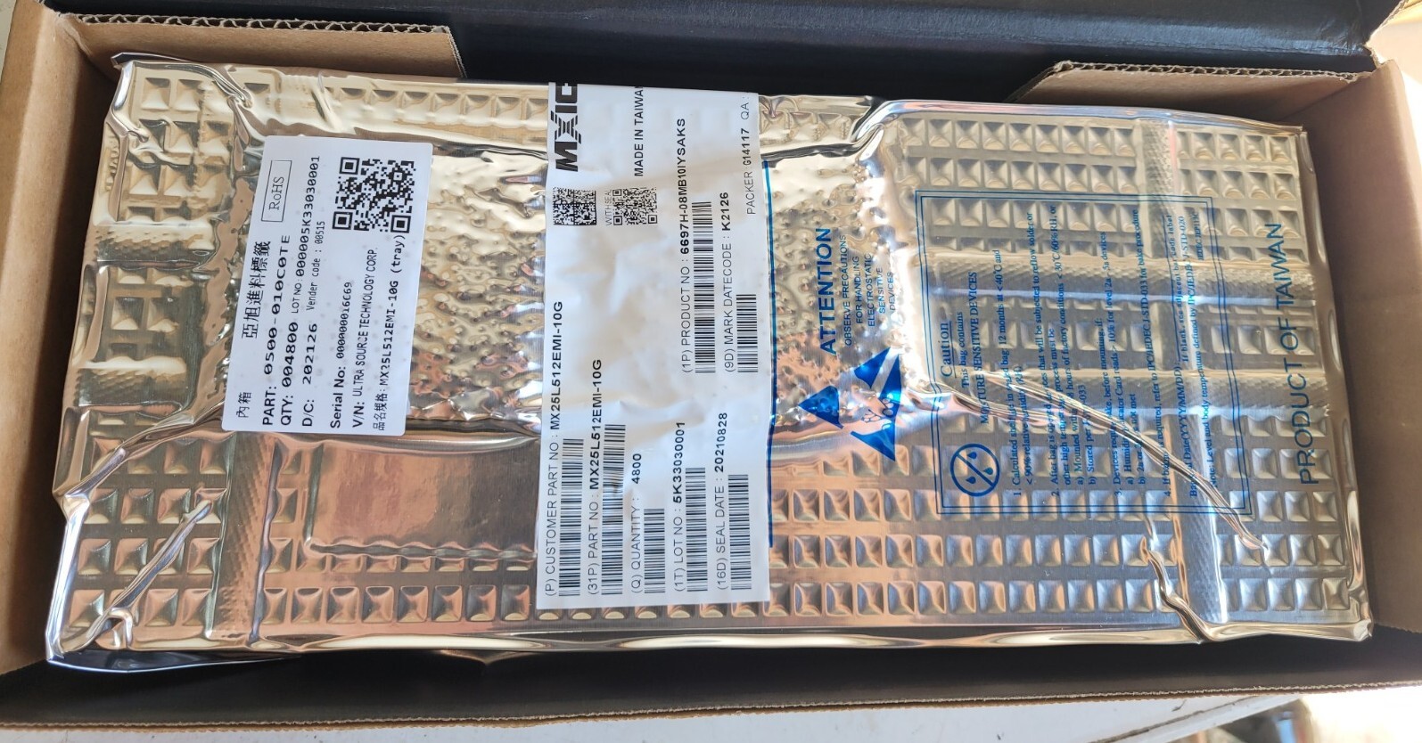 Macronix MX25L512EMI-10G Serial 512k-bit Flash Memory QTY 4800
