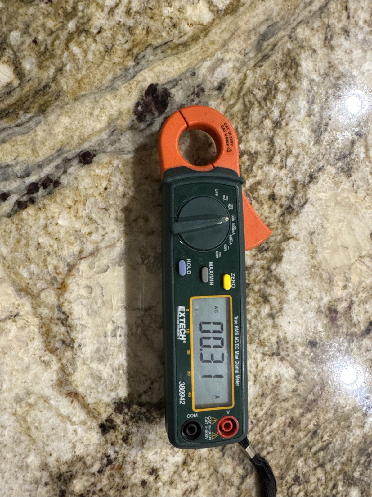 Extech 380942 TRUE RMS AC/DC Mini Clamp Meter NO LEADS