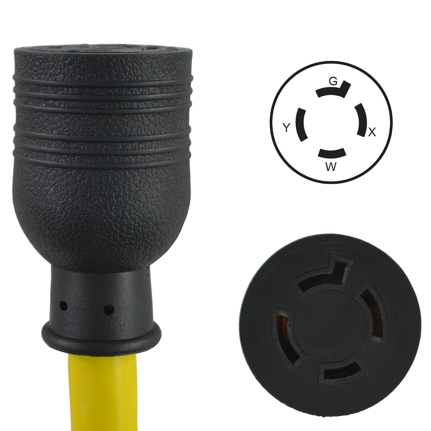 Conntek 25FT 20 Amp Generator Extension Cord NEMA L14-20 Twist Locking