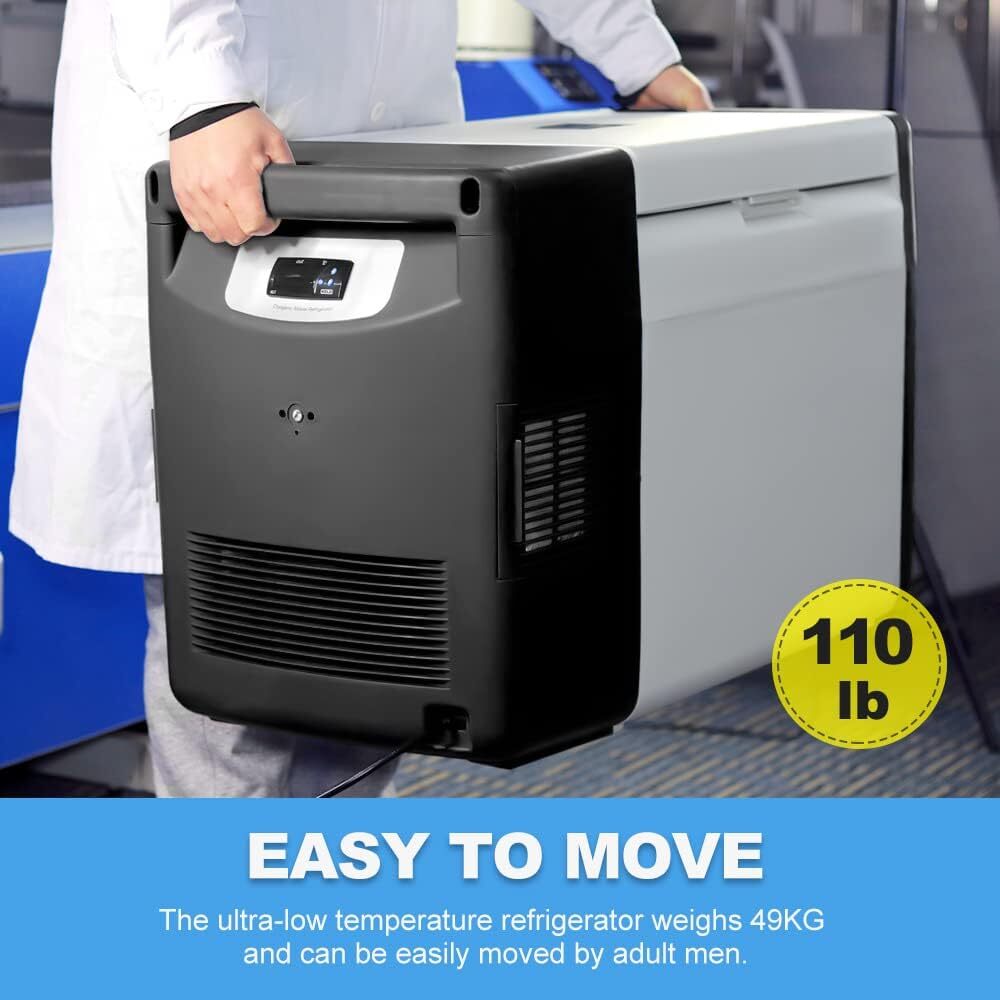-86℃ 20L Lab Portable Ultra Low Temperature Refrigerator Freezer Deep Freezer