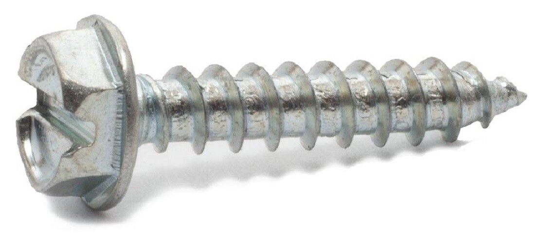 10 X 1-1/2 Indented Hex Washer Head SMS Type A Zinc Plated 2300 Pieces