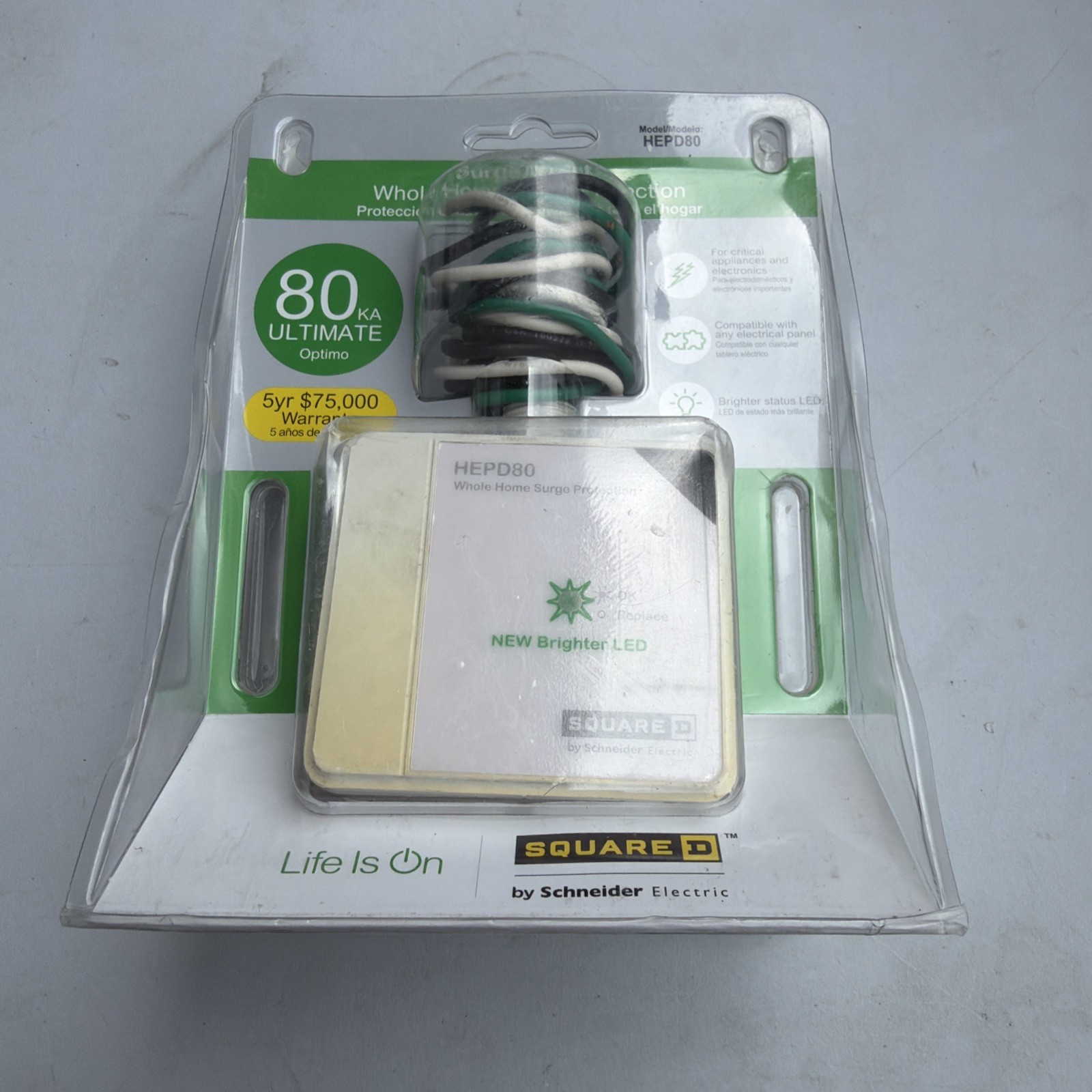 Square D HEPD80 Whole Home Electronics Protective Device, Surge Protection #9925
