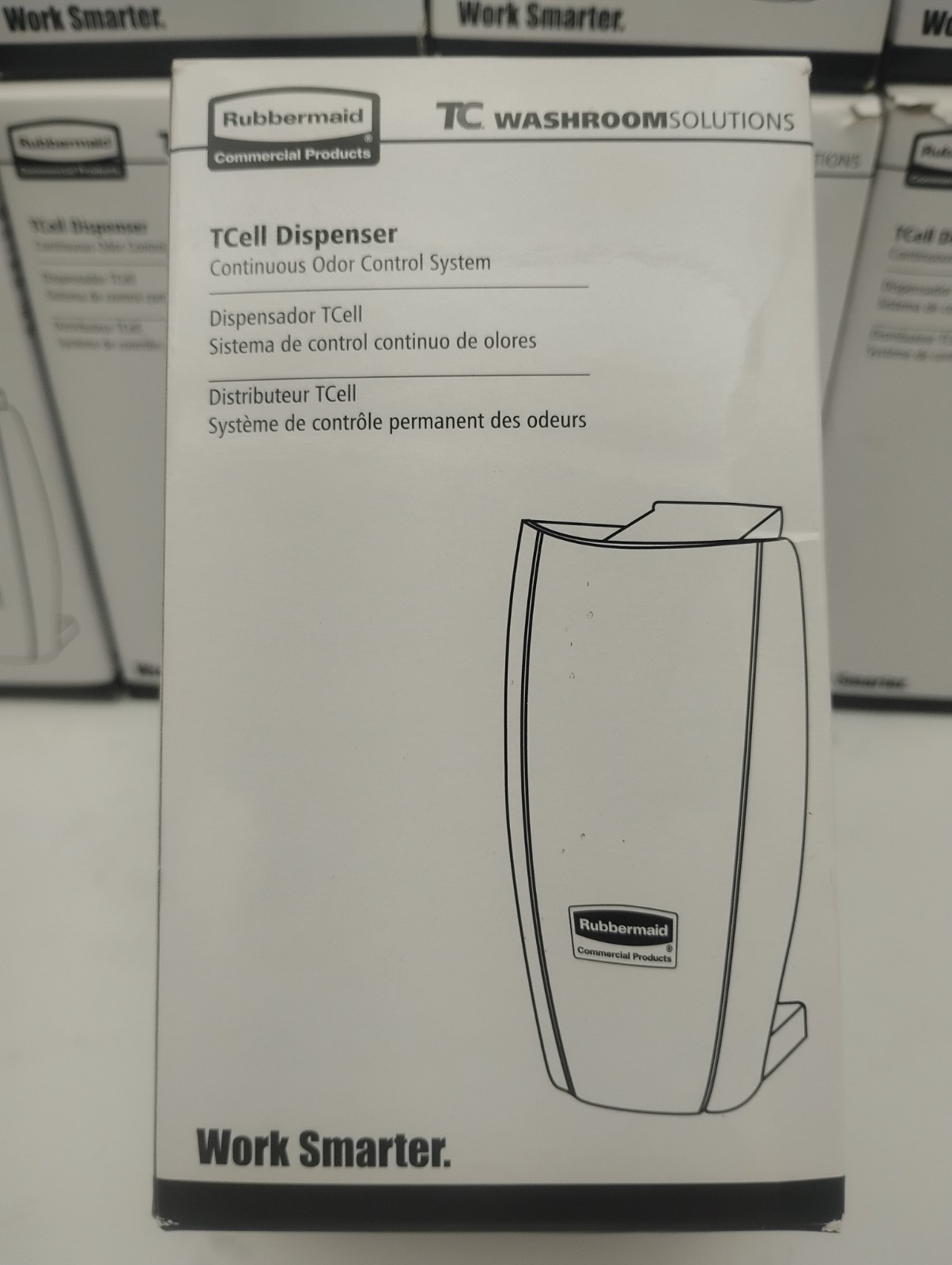Lot of 6 Rubbermaid 1793547 TCell Dispenser ~ Odor Control System ~White