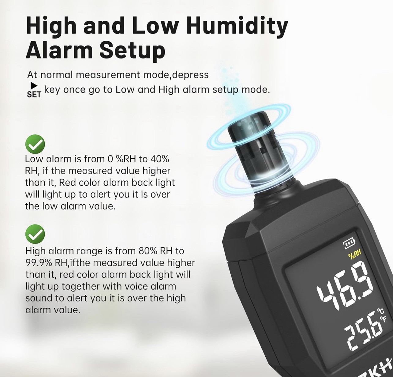 Handheld Digital Thermometer For Temperature Humidity Hygrometer Meter – NEW