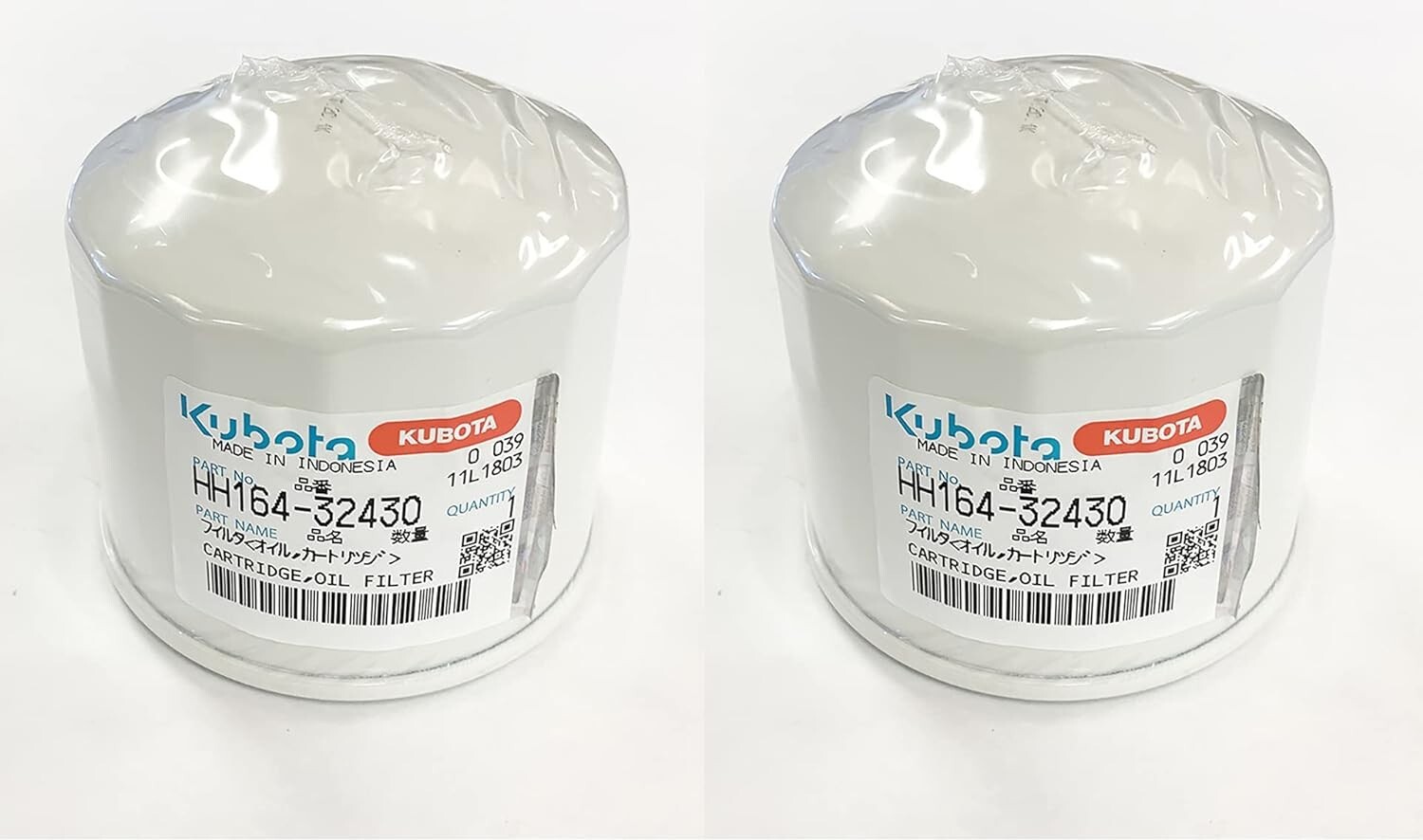 Genuine OEM Kubota HH164-32430 Oil Filter – 2 PACK