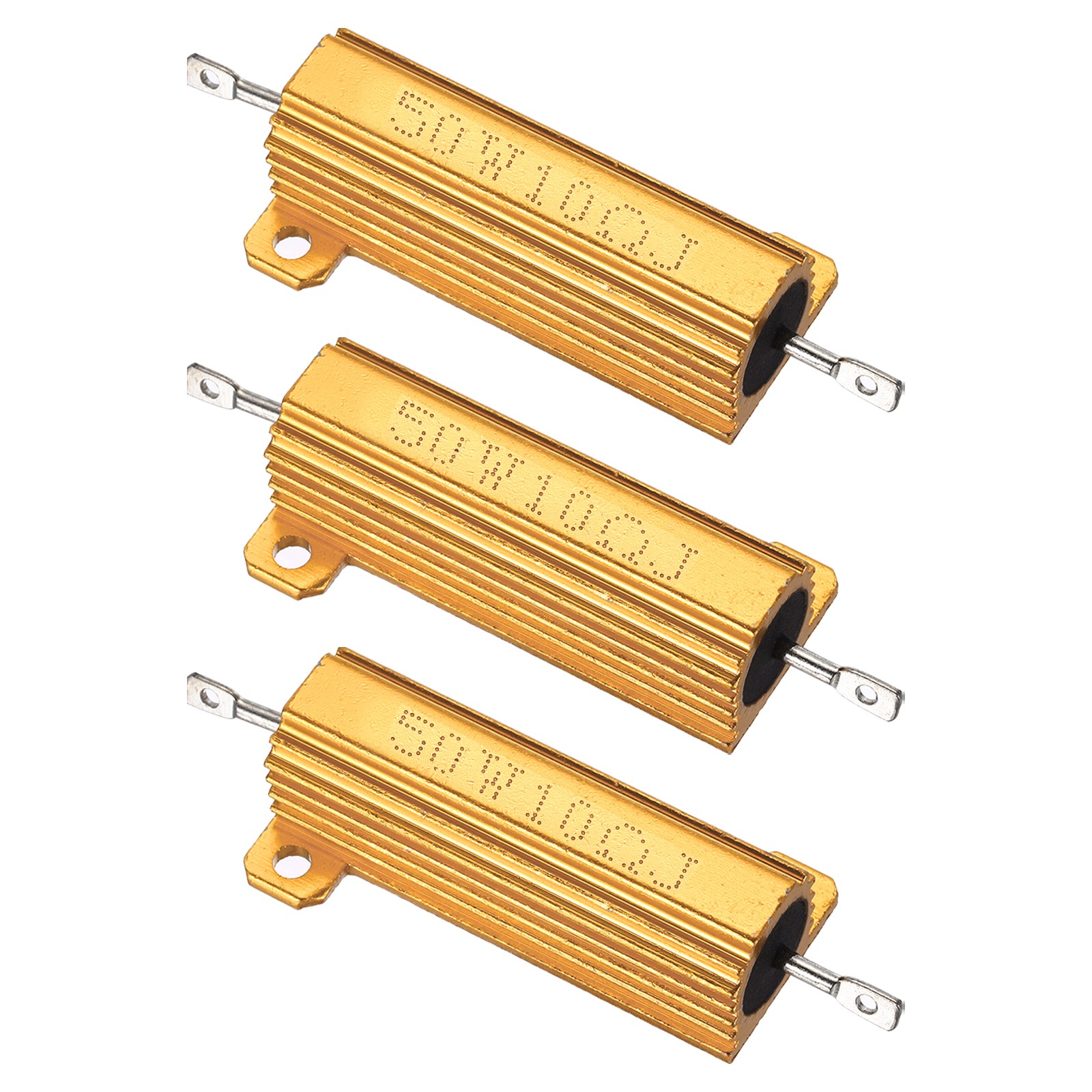 50W 10 Ohm Aluminum Shell Resistor, 3Pcs Aluminum Housing Resistor