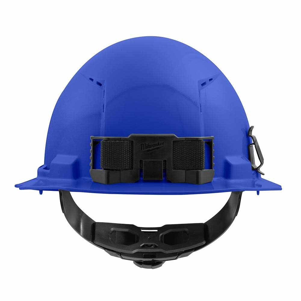 Milwaukee 48-73-1205 Blue Full Brim Vented Hard Hat w/ 4PT Ratcheting Suspension