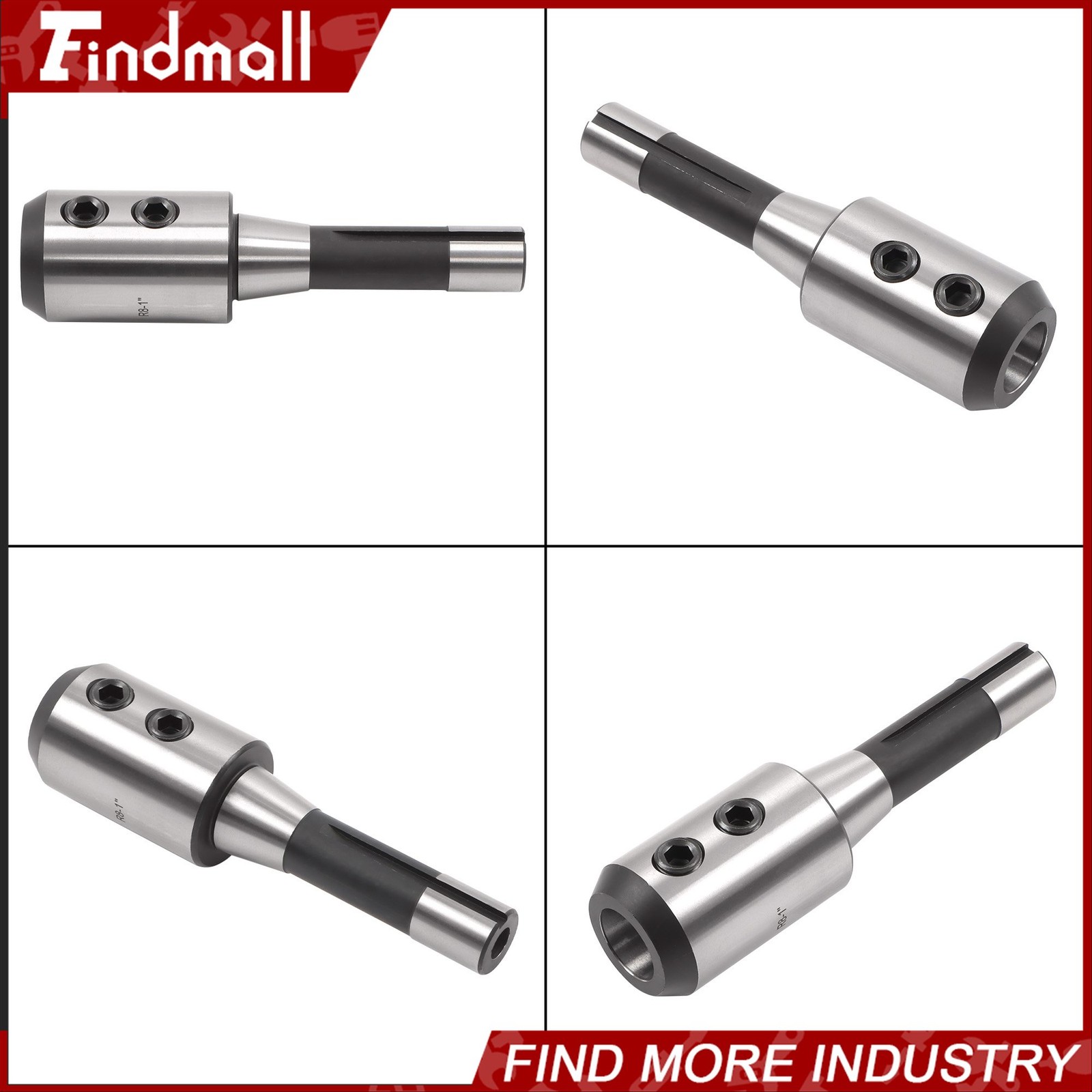 Findmall 1 Inch High Precision R8 End Mill Adapter Holder Milling Cutter Tool