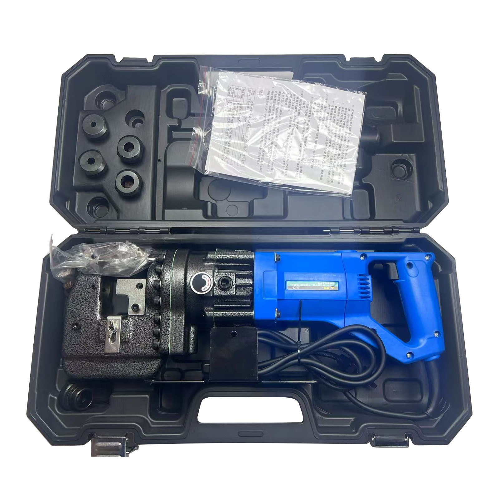 110V Electric Hydraulic Hole Puncher 1200W w/ φ6.5, φ9, φ13, φ17, φ20.5mm Dies