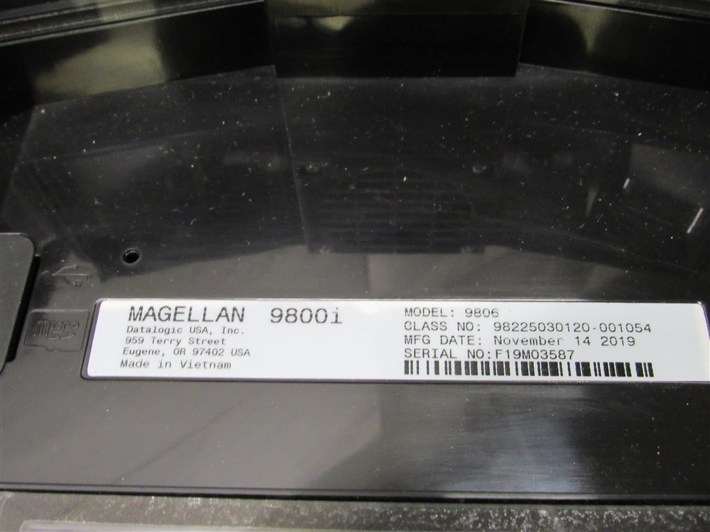 Datalogic Magellan 9800i Series Model 9806 Scanner Scale w/Top Down Reader