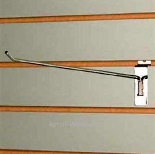 100 Chrome 12″ Slatwall Peg Hooks Slat Wall Retail Display 6 mm Diameter Tubing