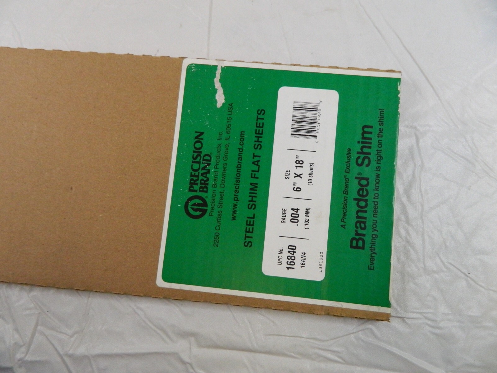 Shim Stock: 0.004» Thick, 18» Long, 10pk 1008/1010 Low Carbon Steel 16840