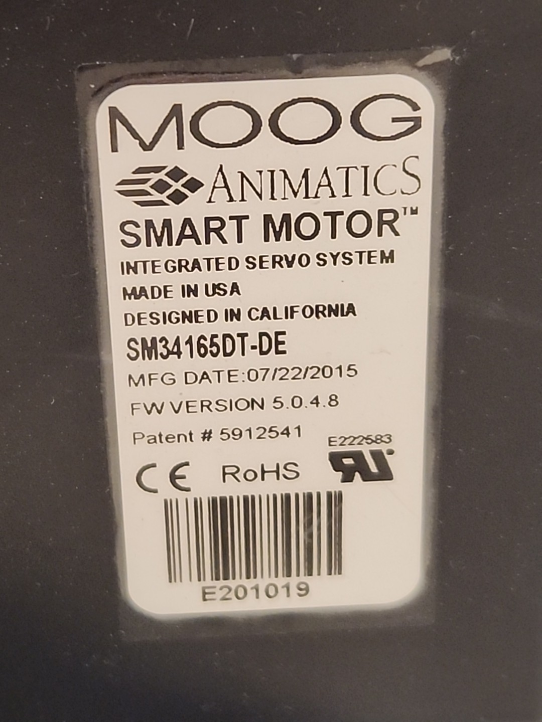 MOOG ANIMATICS SM34165DT-DE SMART MOTOR – Warranty & Free Shipping
