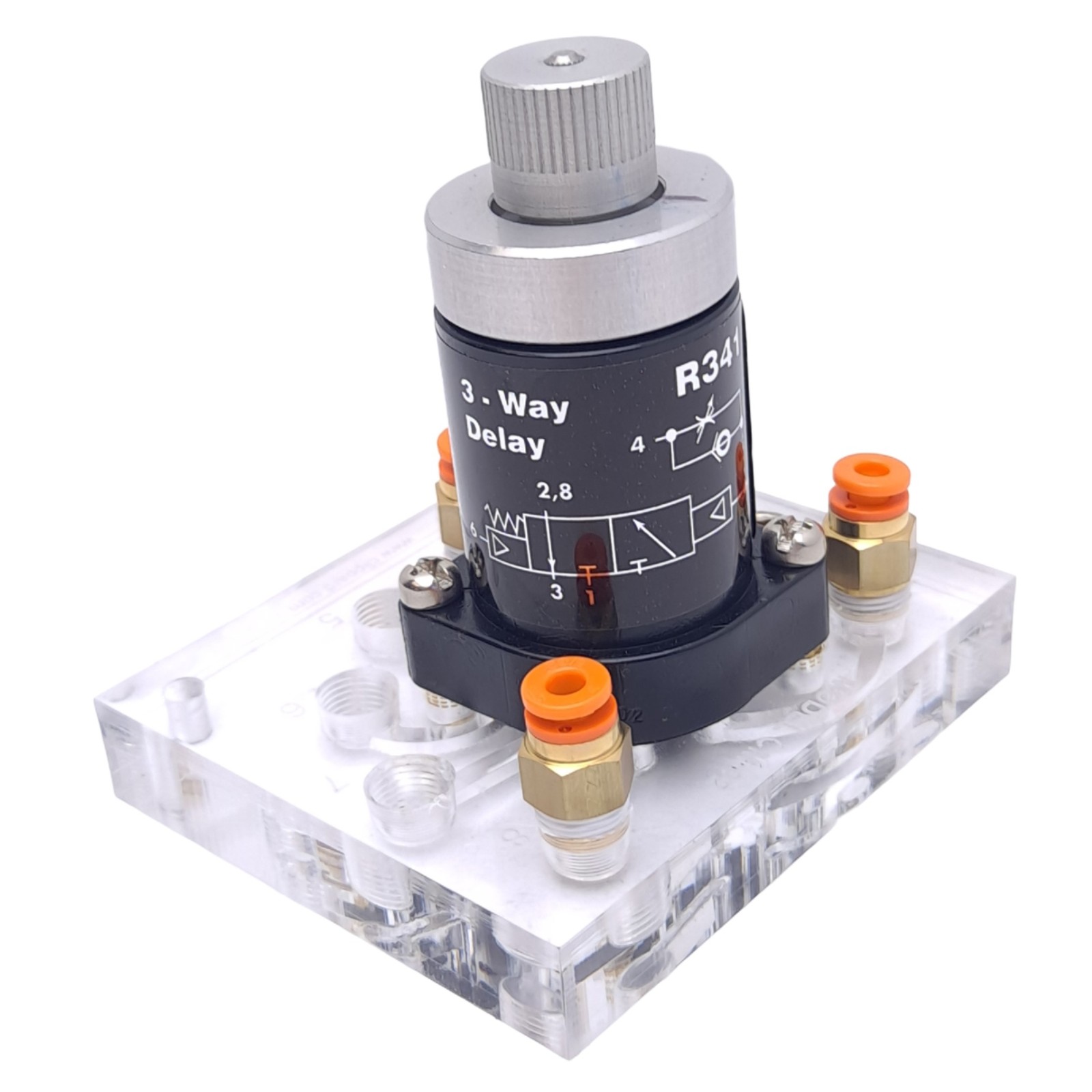 Clippard R-341 Minimatic Pneumatic Valve, 3-Way Delay Out, 250 L/min, 150PSIG