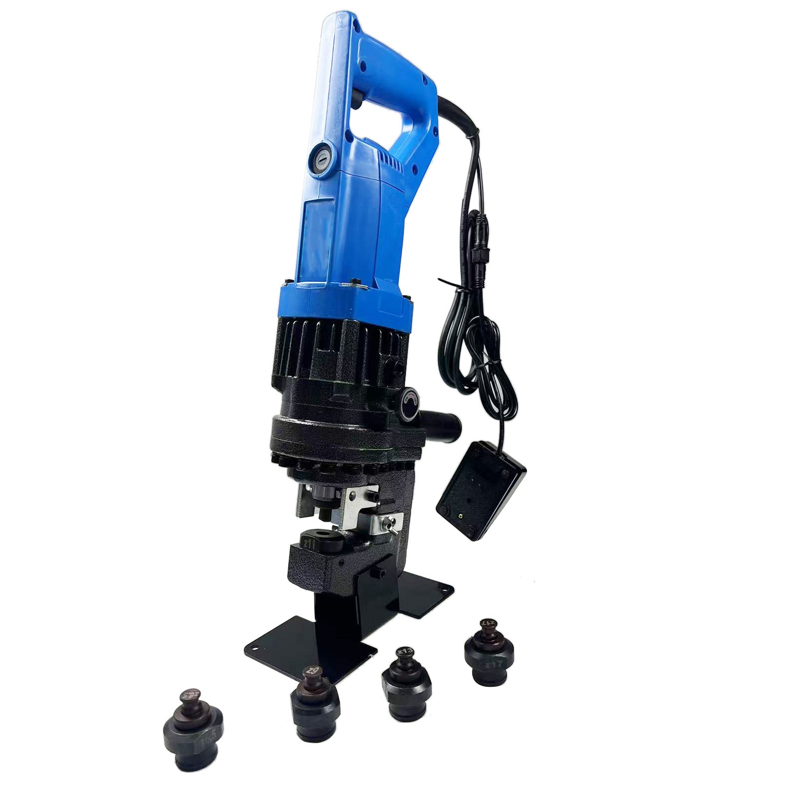 110V Electric Hydraulic Hole Puncher 1200W w/ φ6.5, φ9, φ13, φ17, φ20.5mm Dies