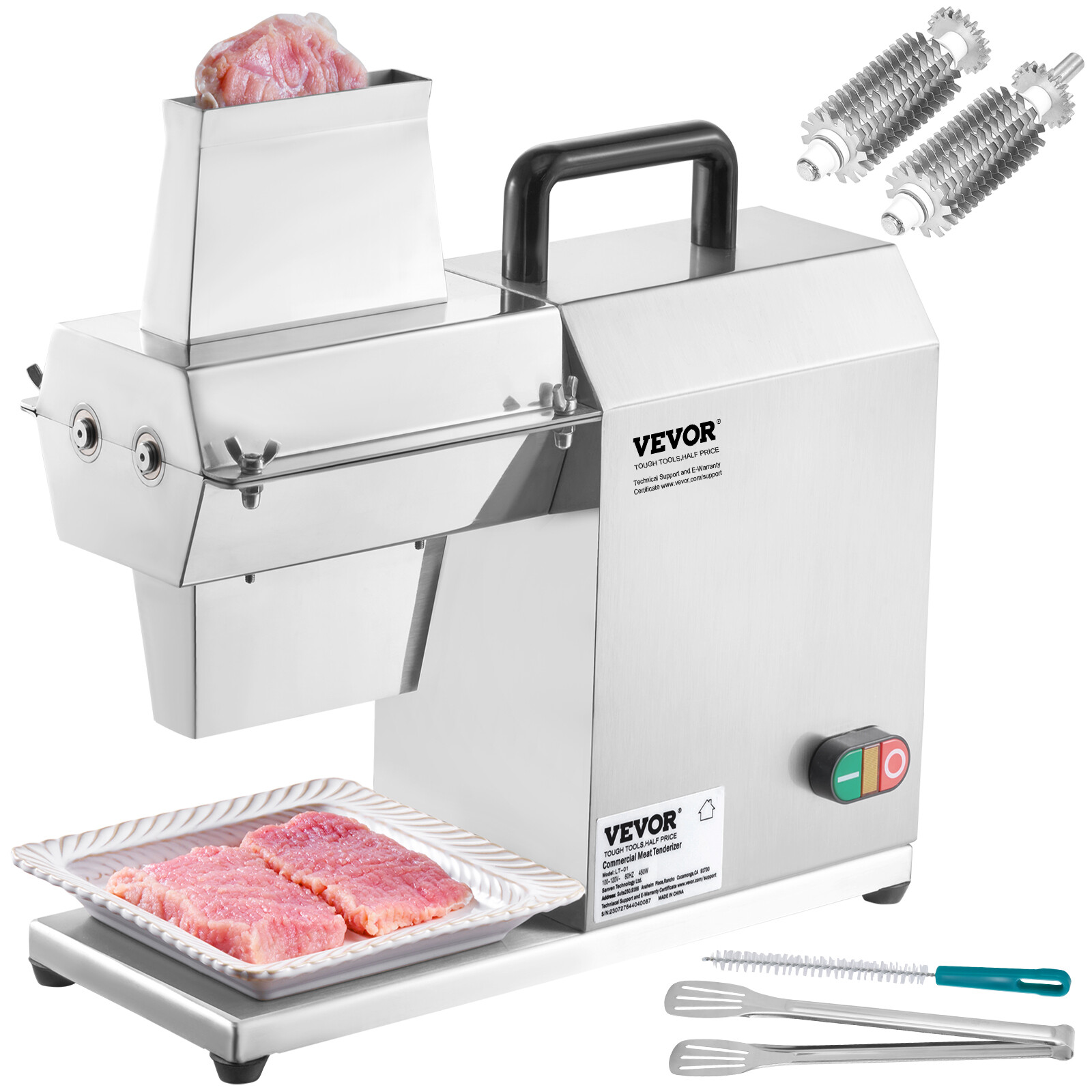 VEVOR 450W Commercial Electric Meat Beef Tenderizer Stainless Steel Kitchen Tool
