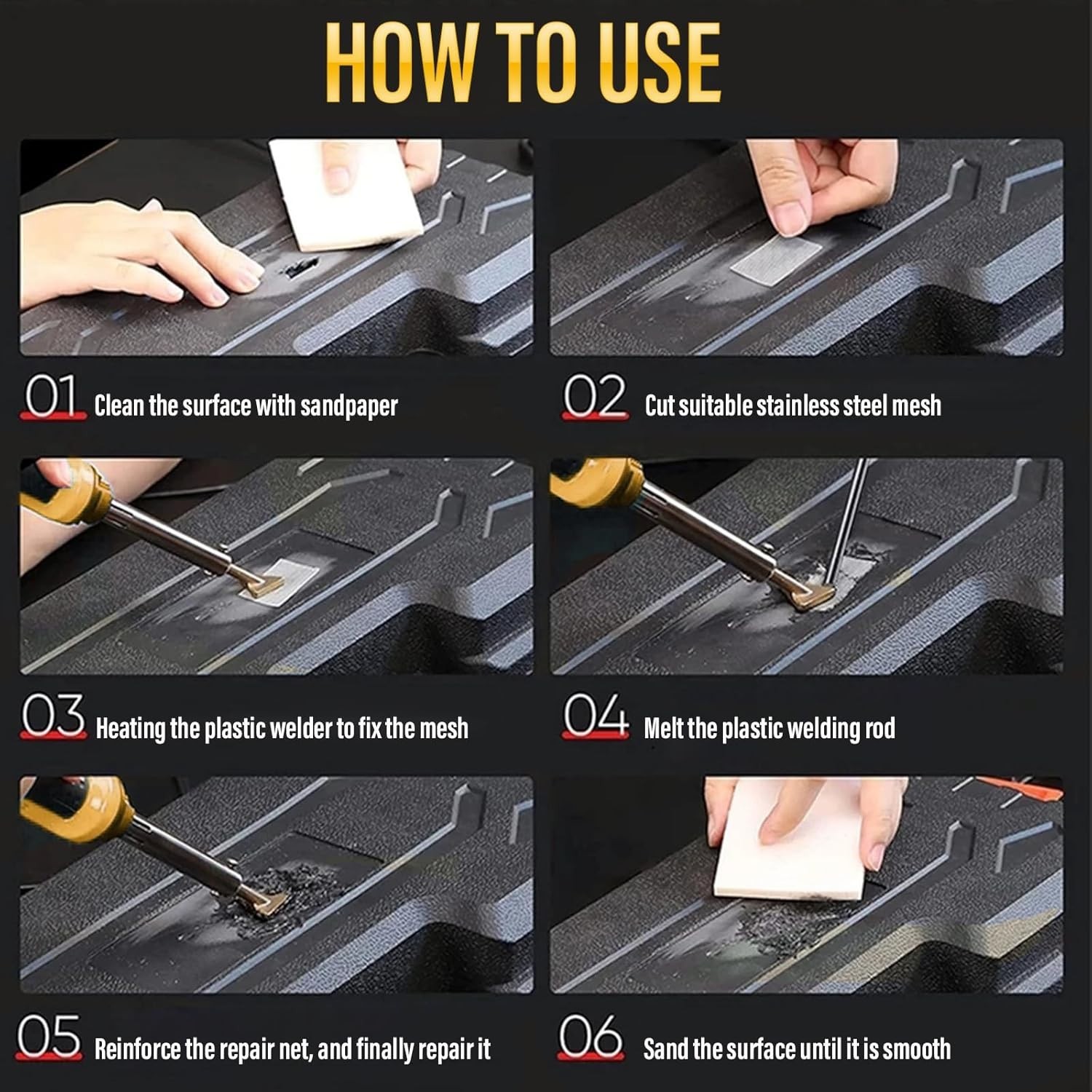 Professional 150W Plastic Welding Kit with 70 Rods 3 Tips for Car Bumper Kaya…