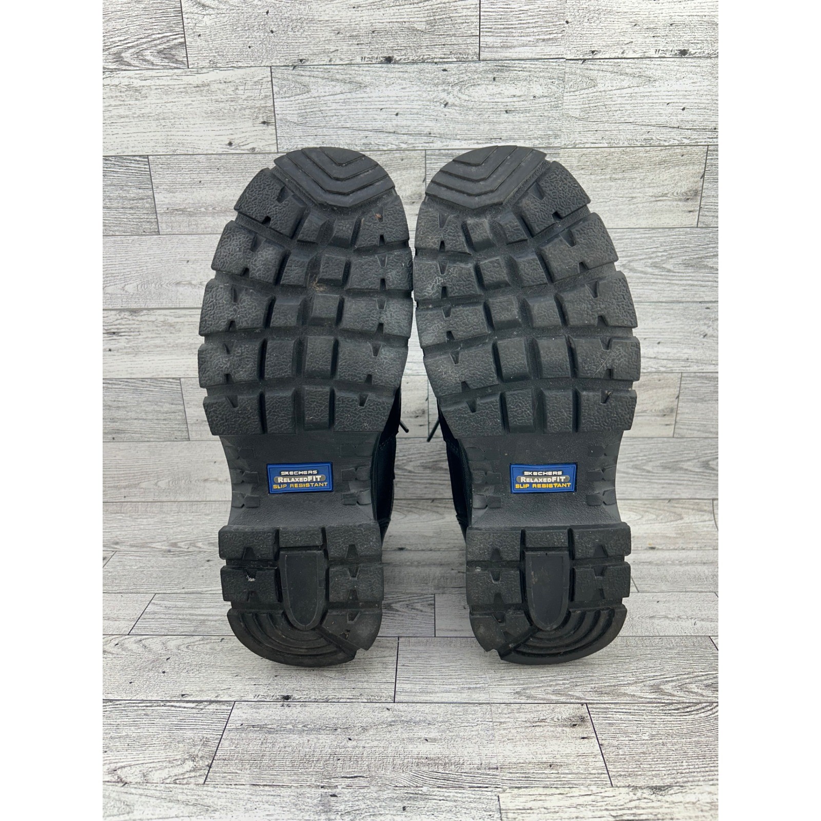 Skechers Work Waterproof EH Boots Men’s Size 9 Black Leather Lace Up HydroGuard