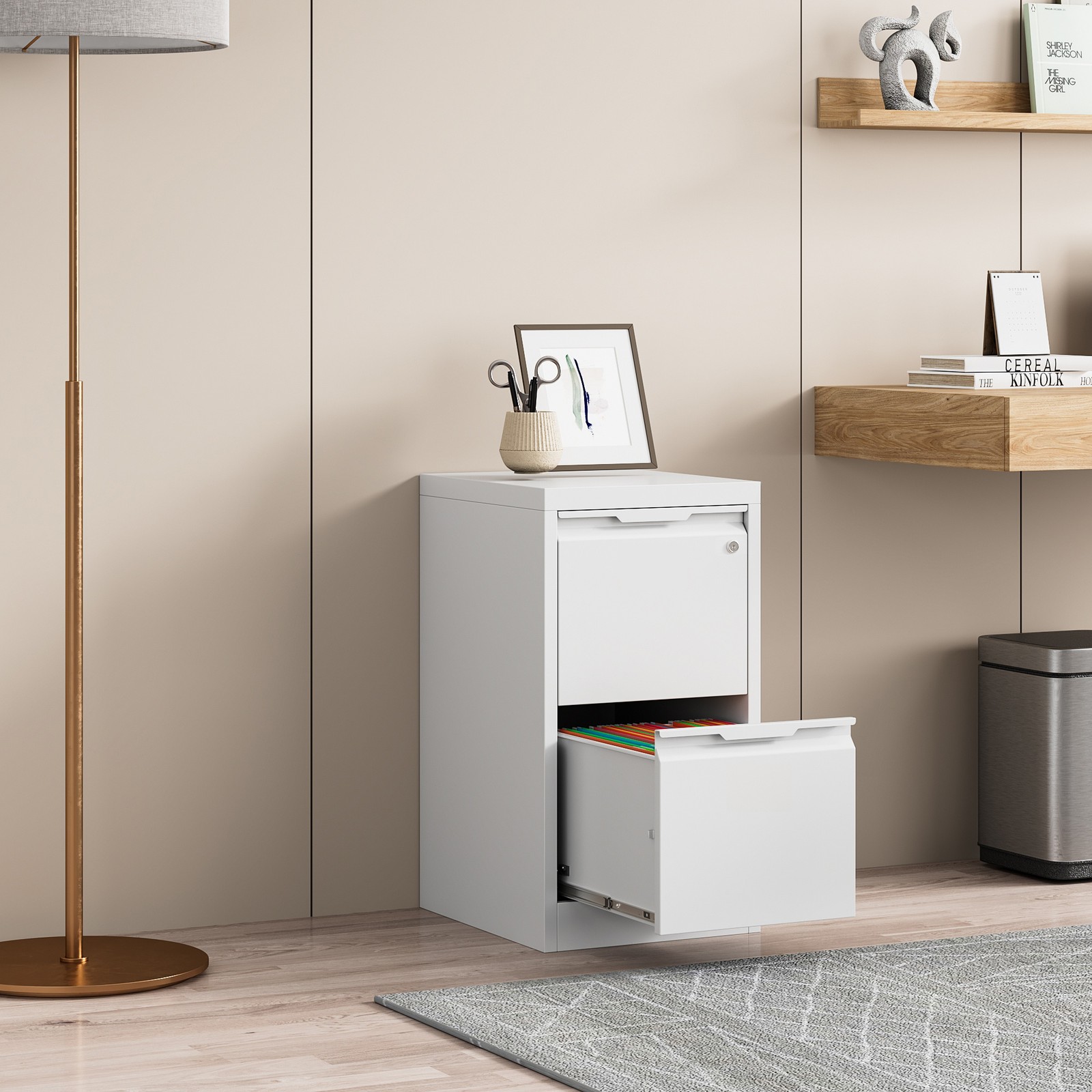 NEW Metal Vertical File Storage Cabinet with Lock 2 Drawer Office Filing Cabinet