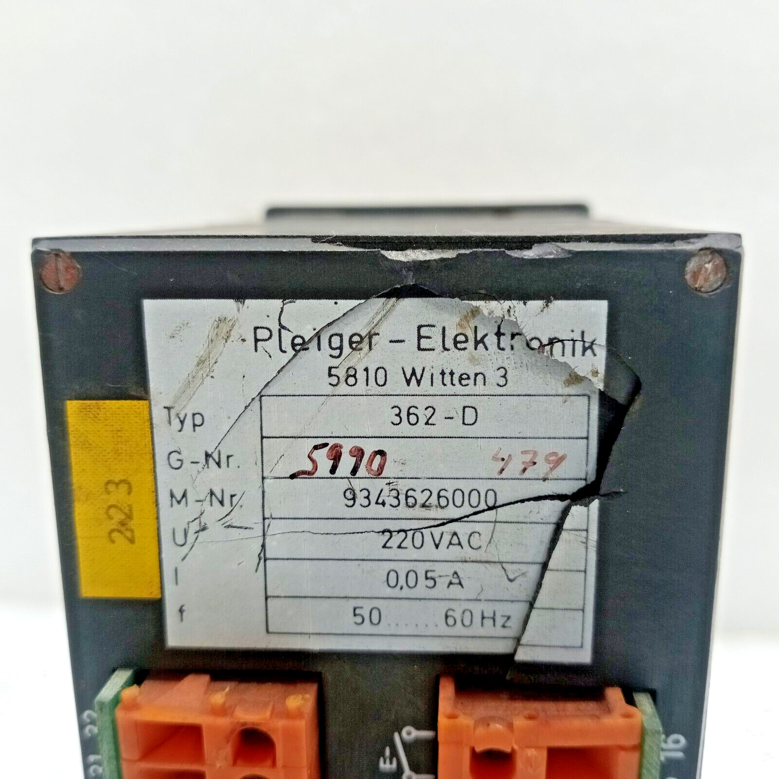 COSMETIC DAMAGE Pleiger-Elektronik 5810 Witten 3 Type 362-D