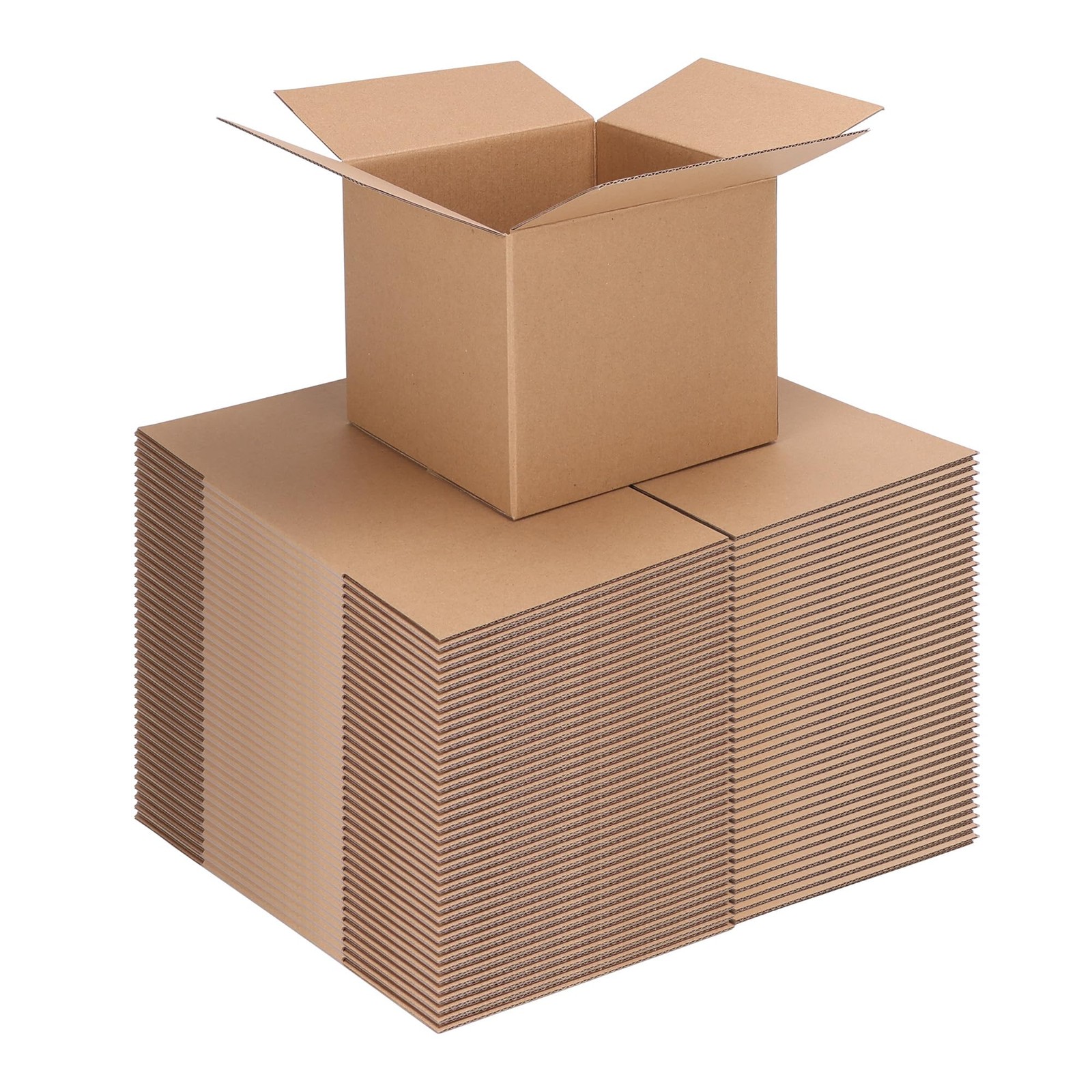 CRUGLA 40 Packs 7x7x6 Shipping Boxes Corrugated Cardboard Inch, Brown