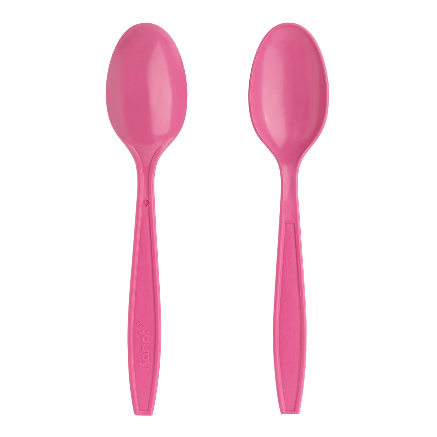 Karat PP Plastic Extra Heavy Weight Tea Spoons – Pink – 1,000 ct, U2033 (Pink)