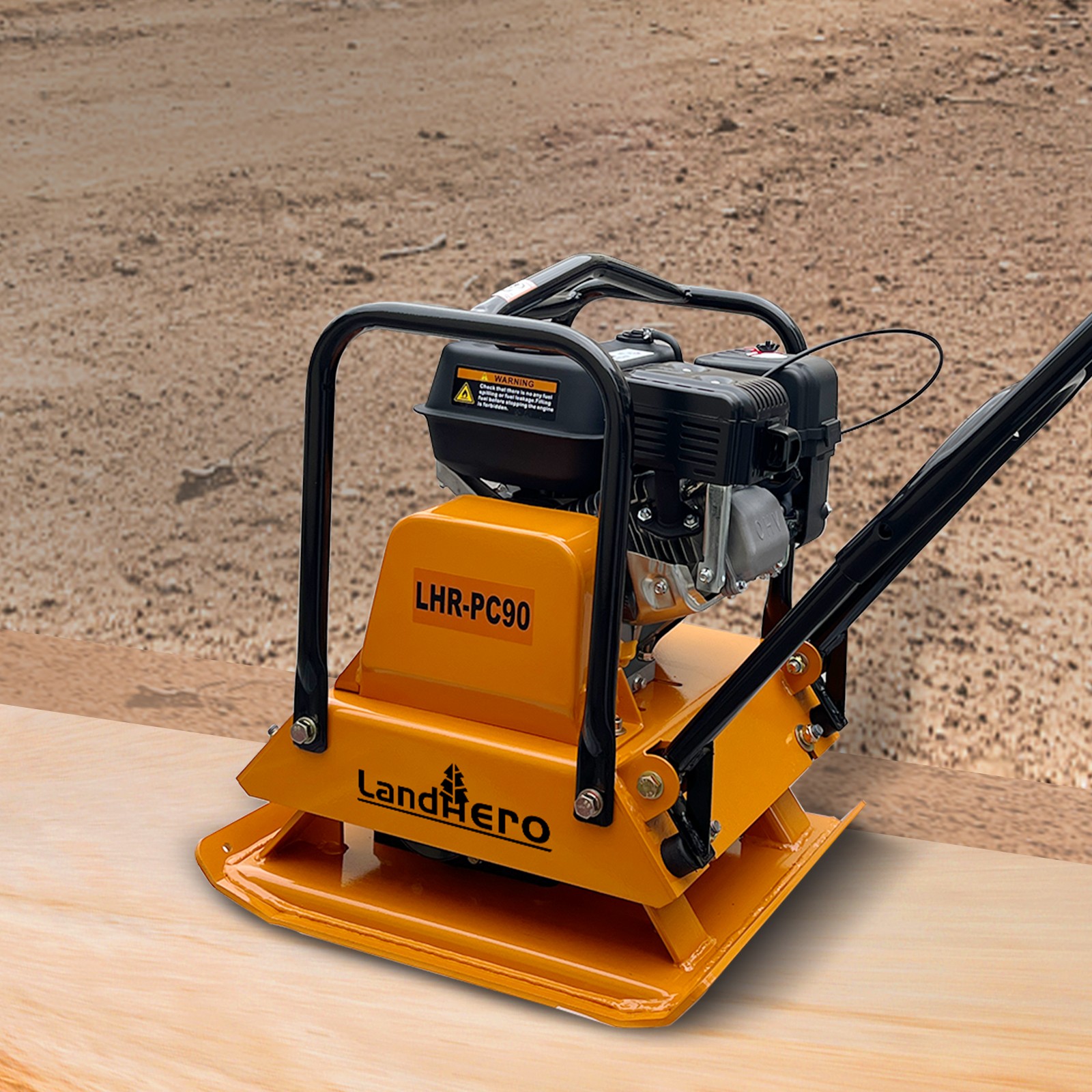 Walk Behind Compactor Rammer Vibratory Plate Soil Dirt EPA 196CC 6.5HP Engine