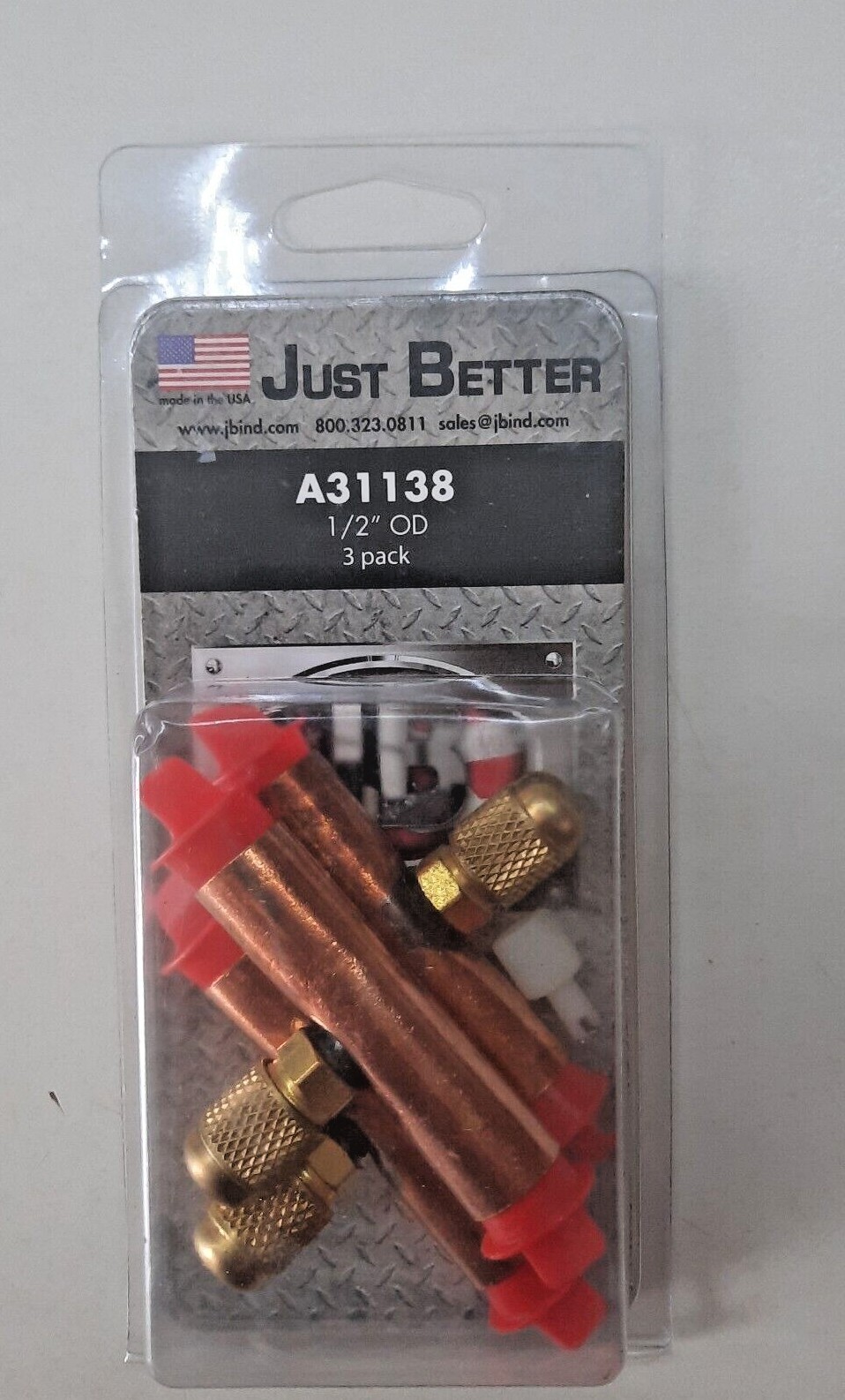 JB JUST BETTER A31138 ACCESS VALVE 1/2″ OD “3 pack”