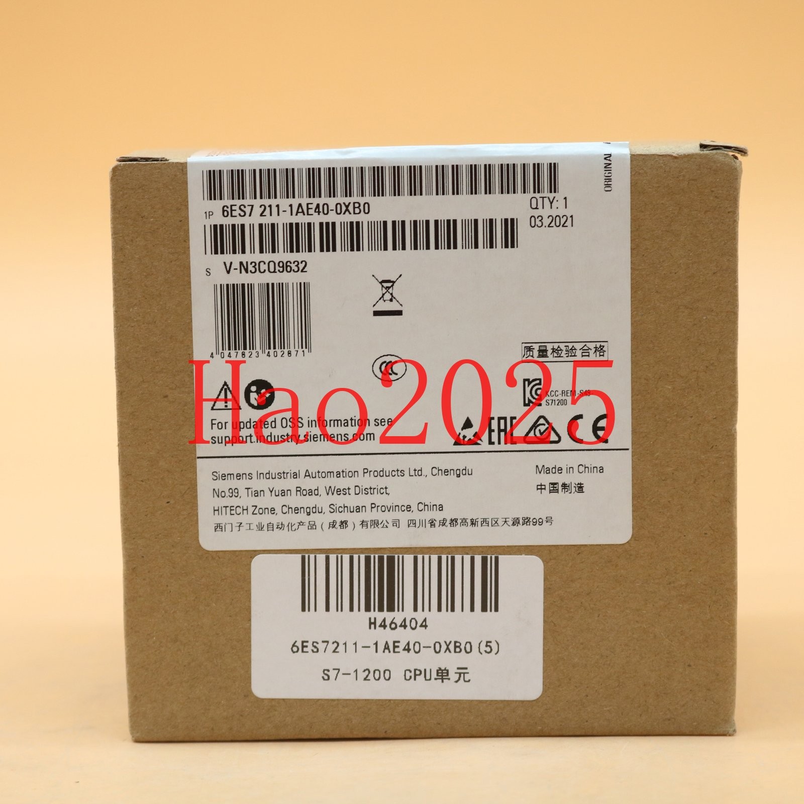 1PC New Siemens PLC Module 6ES7 211-1AE40-0XB0 6ES7 211-1AE40-0XB0 FAST SHIP