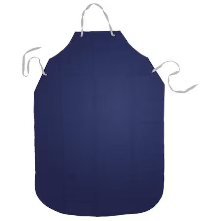 Ansell 56-601 Bib Apron, Urethane, Nylon, Blue, 48 In, Universal