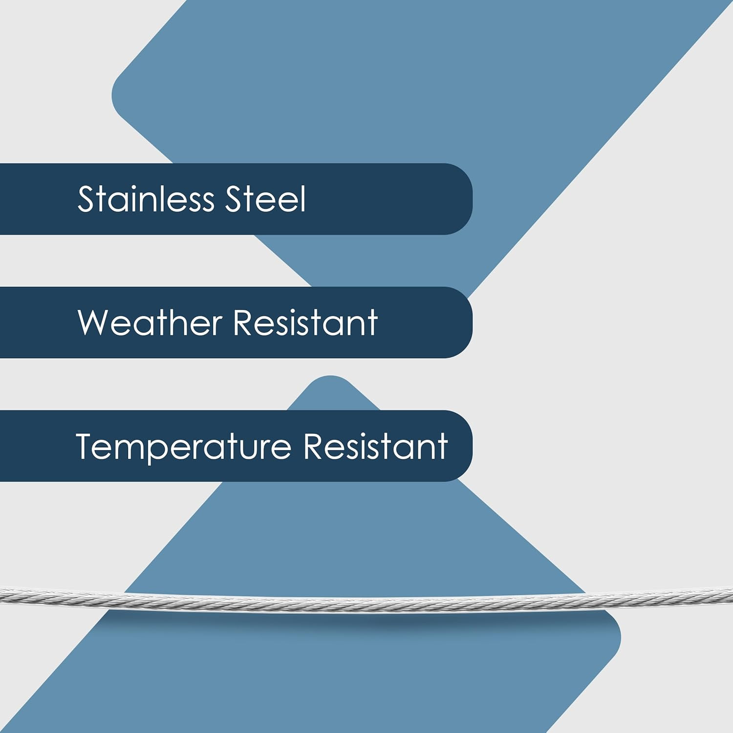 Wire Vinyl Coated 500 Feet, Braided Stainless Steel Cable Plastic