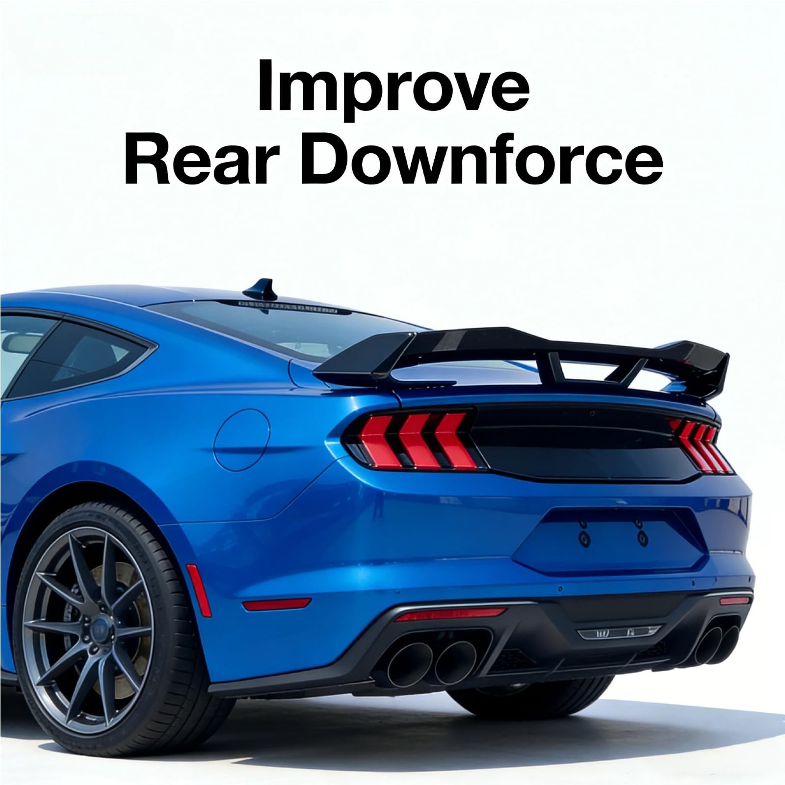 2024-2026 Mustang S650 EcoBoost/DH/GT/GT4 Trunk Spoiler Racing Style Gloss Black
