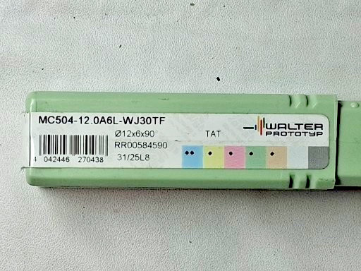 Walter-Prototyp Carbide Chamfer Mill Shank Dia 90 deg 6FL MC504-12.0A6L-WJ30TF