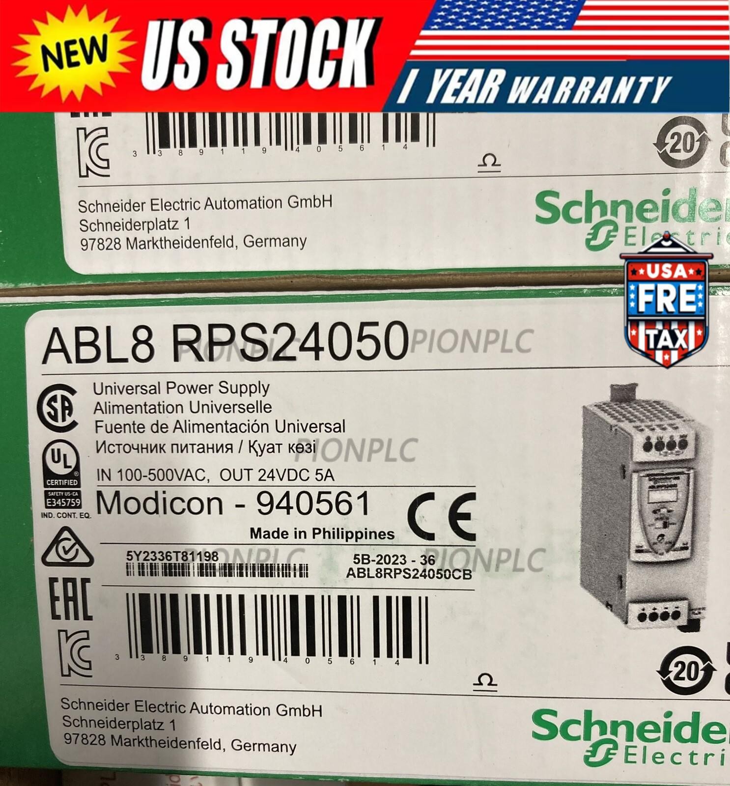 New In Box Schneider ABL8RPS24050 24V 5A Power Supply