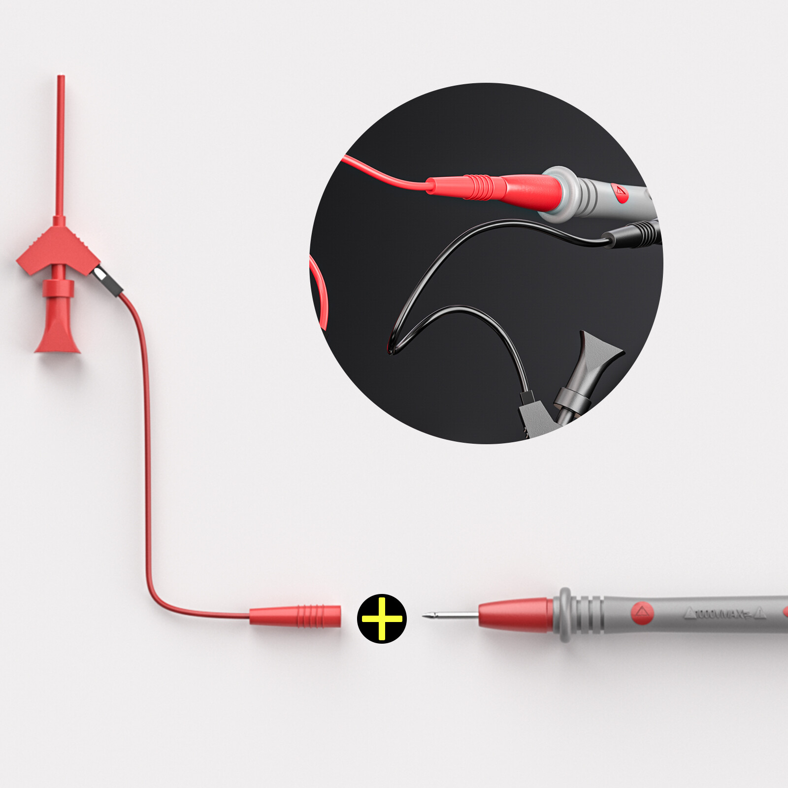 Silicone Multimeter Test Leads Kit 33PCS with Replaceable Wire Piercing Probes